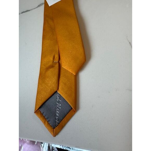 Jacob Anderson Solid Tie - Orange Size One Size - Picture 5 of 10